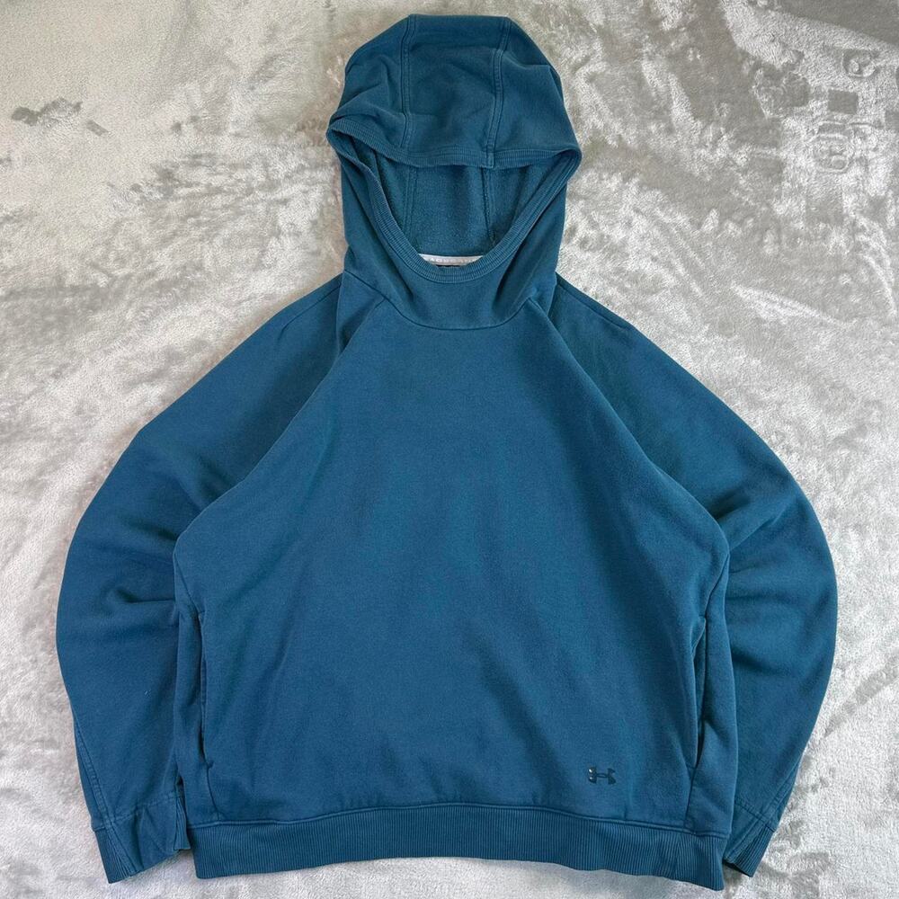 Under Armour Hoodie Blue Men’s Loose Fit XL Minimalist Athletic Pullover